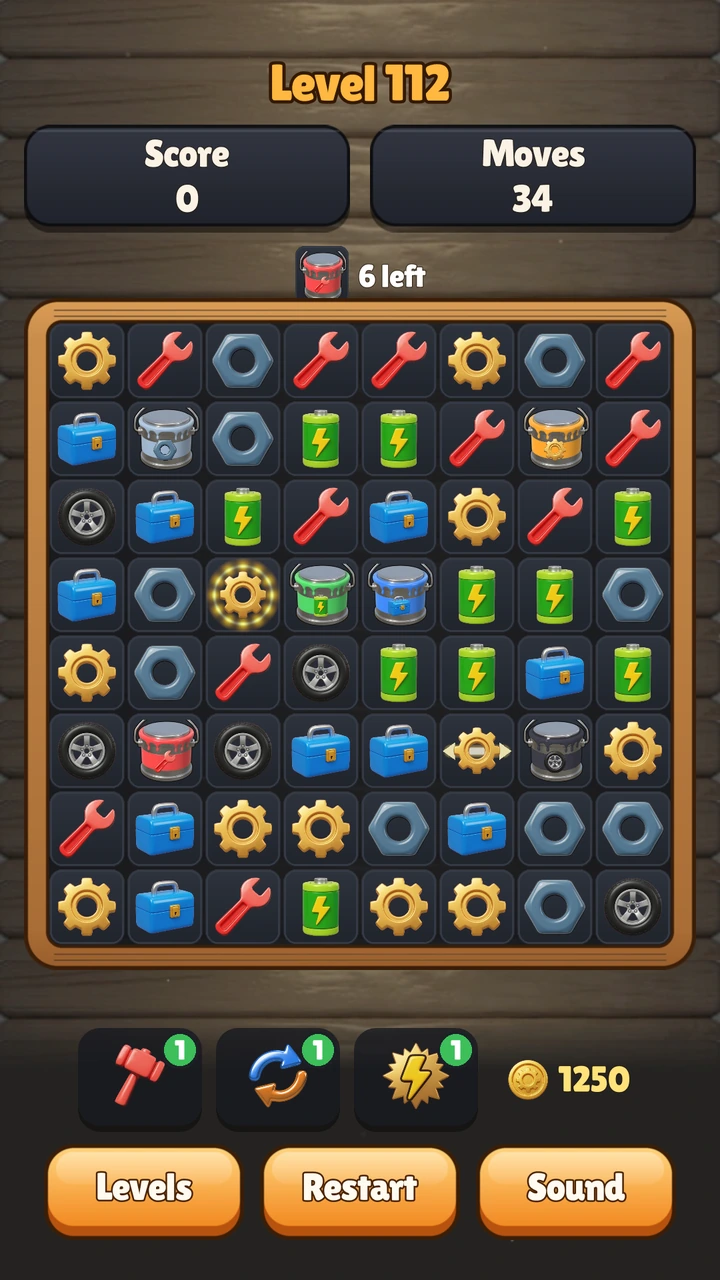 A game board with paint cans