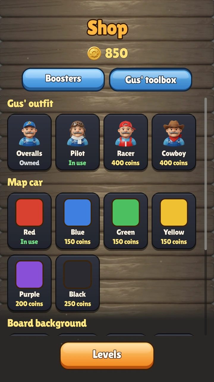 Gus' toolbox in the shop